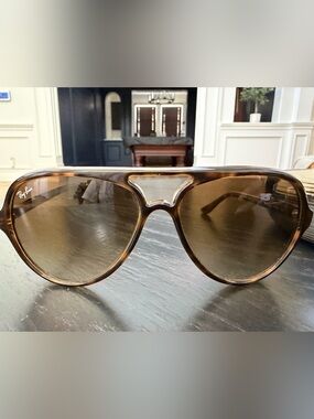 Ray-Ban Cats 5000 light havana Brown Aviator Sunglasses